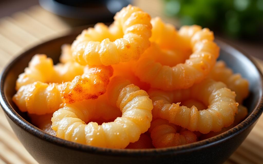 旬の野菜と海老をカラッと揚げた天ぷら