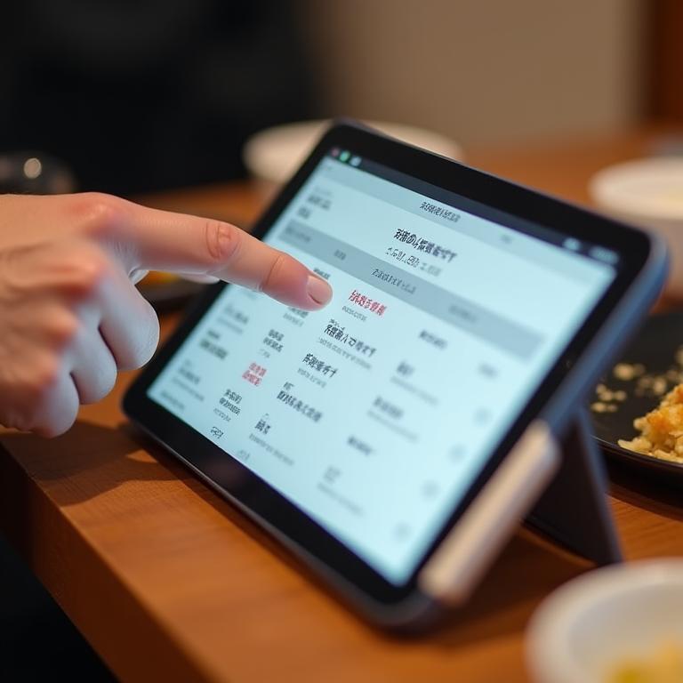 スマートフォンで簡単に注文できるデジタルオーダー画面